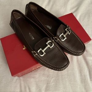 Ferragamo driving loafers brown